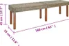 vidaXL Bank Natur 160 x 35 x 45 cm Massivholz Mango Produktbild-Vorschau 4