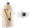 A portable clothes dryer and its dimensions are shown. Voir les images du produit