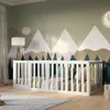 Crazy Pine Kinderbett 120x200 cm – Weiß - Montessori Produktbild-Vorschau 1