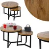 Stoliki kawowe okrągłe Zestaw stolików loft SK112D Fi 60x47 Podgląd zdjęcia produktu 4