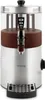 A stainless steel and transparent hot chocolate dispenser with a brown chocolate inside. Podgląd zdjęcia produktu