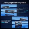 Marketing image showing computer storage components (SSD and DDR5 RAM) with descriptive text. Produktbild-Vorschau