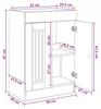 vidaXL Unter dem Waschbecken Badschrank Weiß 56 x 37,5 x 81 Produktbild-Vorschau 8