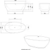 HOME DELUXE - freistehende Badewanne - DELIA, Weiß - Maße: Produktbild-Vorschau 8