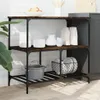 CLORIS Küchenwagen Räuchereiche 100x50x95 cm Holzwerkstoff Produktbild-Vorschau 3