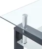 Tavolino grigio trasparente 95x55x40 cm in vetro temperato Anteprima dell’immagine prodotto 5