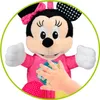 A close-up of a Minnie Mouse plush toy with a child's hand touching it. Náhľad obrázku produktu