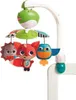 A baby mobile with stuffed animal toys hanging from it. Voir les images du produit