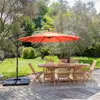 Parasol déporté OAHU rond 3m de diamètre terracotta + Voir les images du produit 8