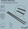 5 Paar Essstäbchen Schwarz Fiberglas Chopsticks Sushi Produktbild-Vorschau 3