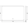 Mexen Nida lustro łazienkowe podświetlane 120 x 80 cm, LED Podgląd zdjęcia produktu 6