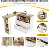 MODFU Meuble cuisine, buffet 4 tiroirs, îlot de cuisine Voir les images du produit 5