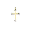 Anhänger Kreuz bi-color mit 1,1 mm Goldkette 36 cm 585 - 14 Produktbild-Vorschau 2