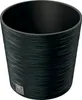 A black textured round planter pot on a white background. Anteprima dell’immagine prodotto