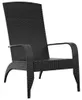 vidaXL Adirondack-Gartenstuhl Schwarz Poly Rattan Produktbild-Vorschau 1