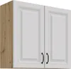 Hängeschrank 80 cm Stilo Weiss + Eiche Artisan Küchenzeile Produktbild-Vorschau 1