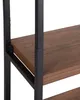 BELIANI Bücherregal Dunkler Holzfarbton Schwarz MDF Platte Produktbild-Vorschau 5