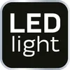 A black square with rounded corners containing white text that says "LED light". Náhled obrázku produktu