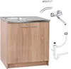 Stamar | Küchenschrank, mit Spüle, 80 cm, Eiche Sonoma, mit Produktbild-Vorschau 1