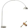 Lampe sur pied ARCUS en acier style rétro, 60W - Nickel mat Voir les images du produit 1