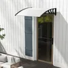 COSTWAY Auvent pour porte d'entrée 122x99cm, Auvent en alu Voir les images du produit 2