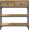 vidaXL Table console Chêne Artisan 72,5 x 25 x 75 cm Bois Voir les images du produit 6