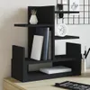 Stolní organizér černý 49 x 20 x 52,5 cm kompozitní dřevo Náhled obrázku produktu 2