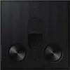 A close-up, front-facing view of a black Samsung soundbar. Náhled obrázku produktu