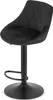 A black bar stool is shown against a white background. Voir les images du produit