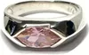 Ring 925 Silber Zirkonia rosa glänzend edel festlich Produktbild-Vorschau 1