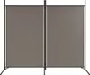 vidaXL 2 tlg. Paravent Anthrazit 175x180 cm Stoff - Produktbild-Vorschau 4