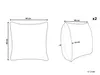 BELIANI Dekokissen 2er Set Grau aus Baumwolle 45 x 45 cm Produktbild-Vorschau 3