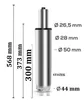 Siłownik podnośnik fotela 300 mm chrom 150 KG 4 KL Podgląd zdjęcia produktu 2