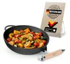 Gusseisenpfanne 28cm Gußeisenpfanne 70mm hoch mit Holzgriff Produktbild-Vorschau 1
