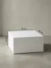 Couchtisch hochwertig weiß Konstruktionsdetail Nahansicht der Verbindungen und Oberfläche 60x60x30 cm Studioaufnahme_#sku_SAFWL1.856# Produktbild-Vorschau