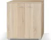 A light brown wooden cabinet with two doors and silver handles, shown from the front on a white background. Náhled obrázku produktu