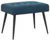 Banc vidaXL à capitonnage, bleu, 60 x 40 x 45 cm, velours Voir les images du produit 1