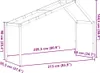 vidaXL Dach für Kinderbett Weiß 213x95,5x144,5 cm Produktbild-Vorschau 8