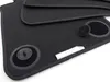 Close-up of car floor mats with stitching and fasteners. Voir les images du produit