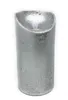 LED Kerze rustikal silber mit Timer - stimmungsvolle Produktbild-Vorschau 2