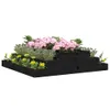 vidaXL Pflanzkübel Schwarz 110x110x27 cm Massivholz Kiefer Produktbild-Vorschau 4