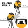 A marketing image showing a self-leveling laser level on a tripod, with diagrams illustrating its self-leveling capability. Anteprima dell’immagine prodotto