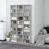 vidaXL Armadio CD grigio cemento 102x16x177,5 cm Materiale Anteprima dell’immagine prodotto 7