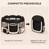 IvoQ Recinto pieghevole per cuccioli con tetto – 114 x 114 Anteprima dell’immagine prodotto 5