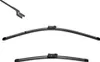 Three car windshield wiper blades are shown against a white background. One is a close-up of the connector, and the other two are full wiper blades. Anteprima dell’immagine prodotto