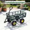 COSTWAY Bollerwagen, Gartenwagen Metall, bis 410 kg, Produktbild-Vorschau 2