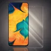 A transparent screen protector is shown placed over a smartphone display. Produktbild-Vorschau