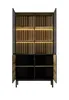 Hochvitrine Eiche Evoke/Schwarz Mit Lamellen Und Produktbild-Vorschau 5