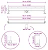 vidaXL Wandmontierter Duschablauf Silber 90 cm Edelstahl Produktbild-Vorschau 8