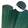 A rolled-up green privacy screen with a close-up inset showing the cross-section of the material. Anteprima dell’immagine prodotto